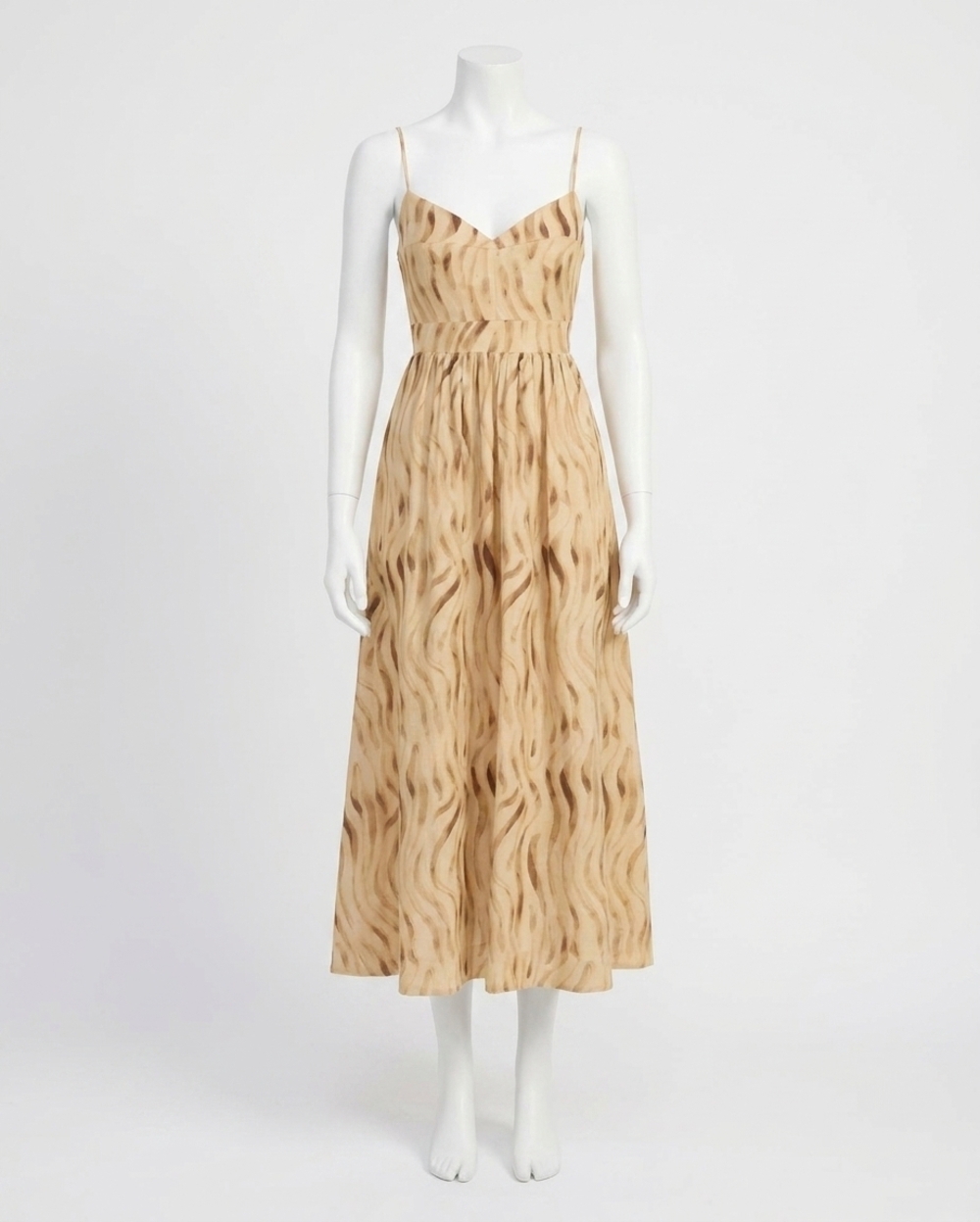 NEW EN SAISON avayah midi dress in golden brown